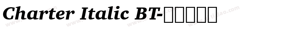 Charter Italic BT字体转换